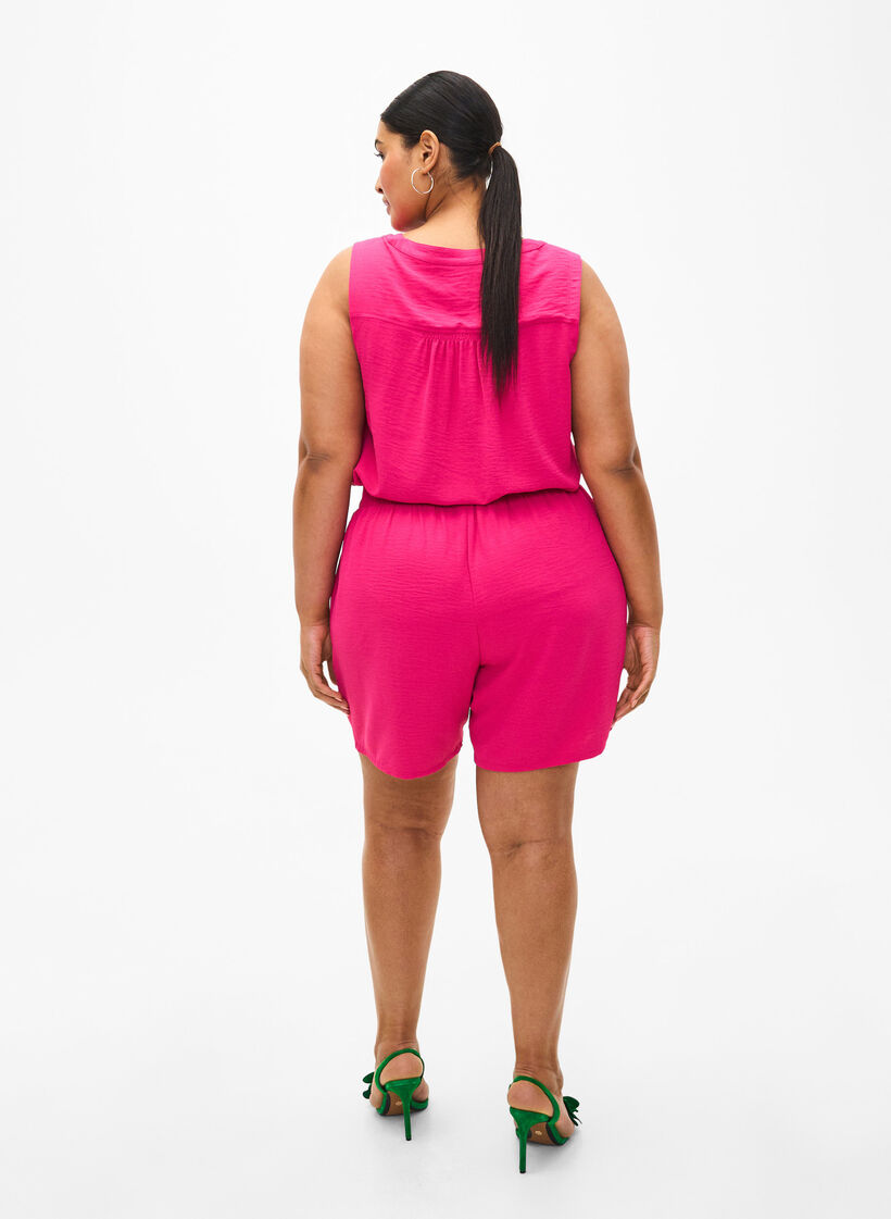 Shorts with pockets and elastic waistband, Pink, Model image number 2