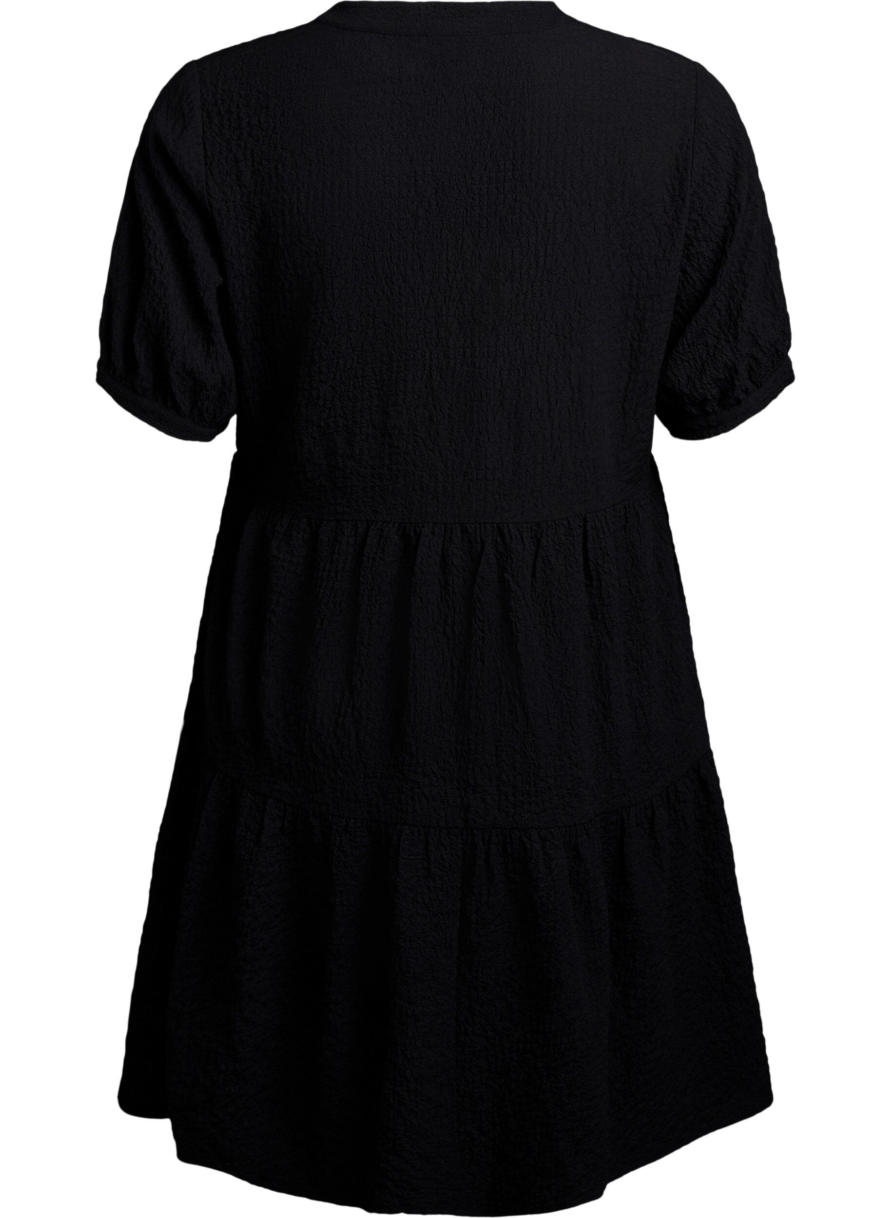 Zizzifashion Short A-line dress, Black, Packshot image number 1