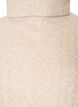 Knitted vest with turtleneck and cable knit, Beige, Packshot image number 2