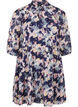 Tunic with floral print and lurex, Night Sky AOP Flower, Packshot image number 0