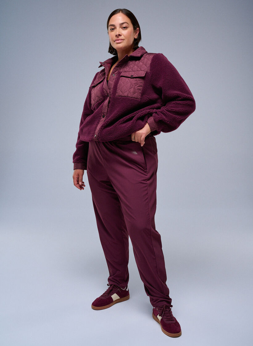 Lightweight training trousers with pockets, Red, Image image number 0