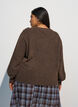 Knit blouse with button detail, Brown, Model image number 2