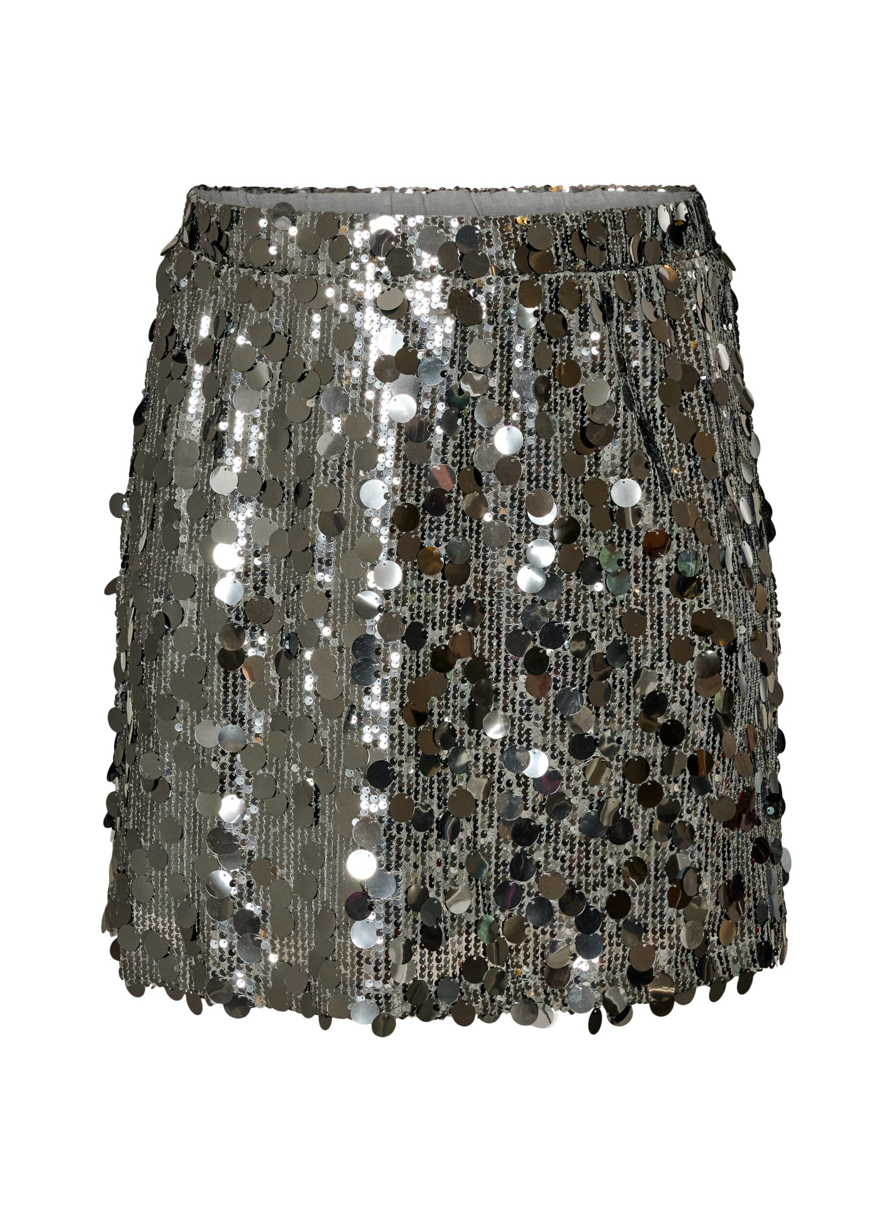 Short sequin skirt with an elasticated waistband