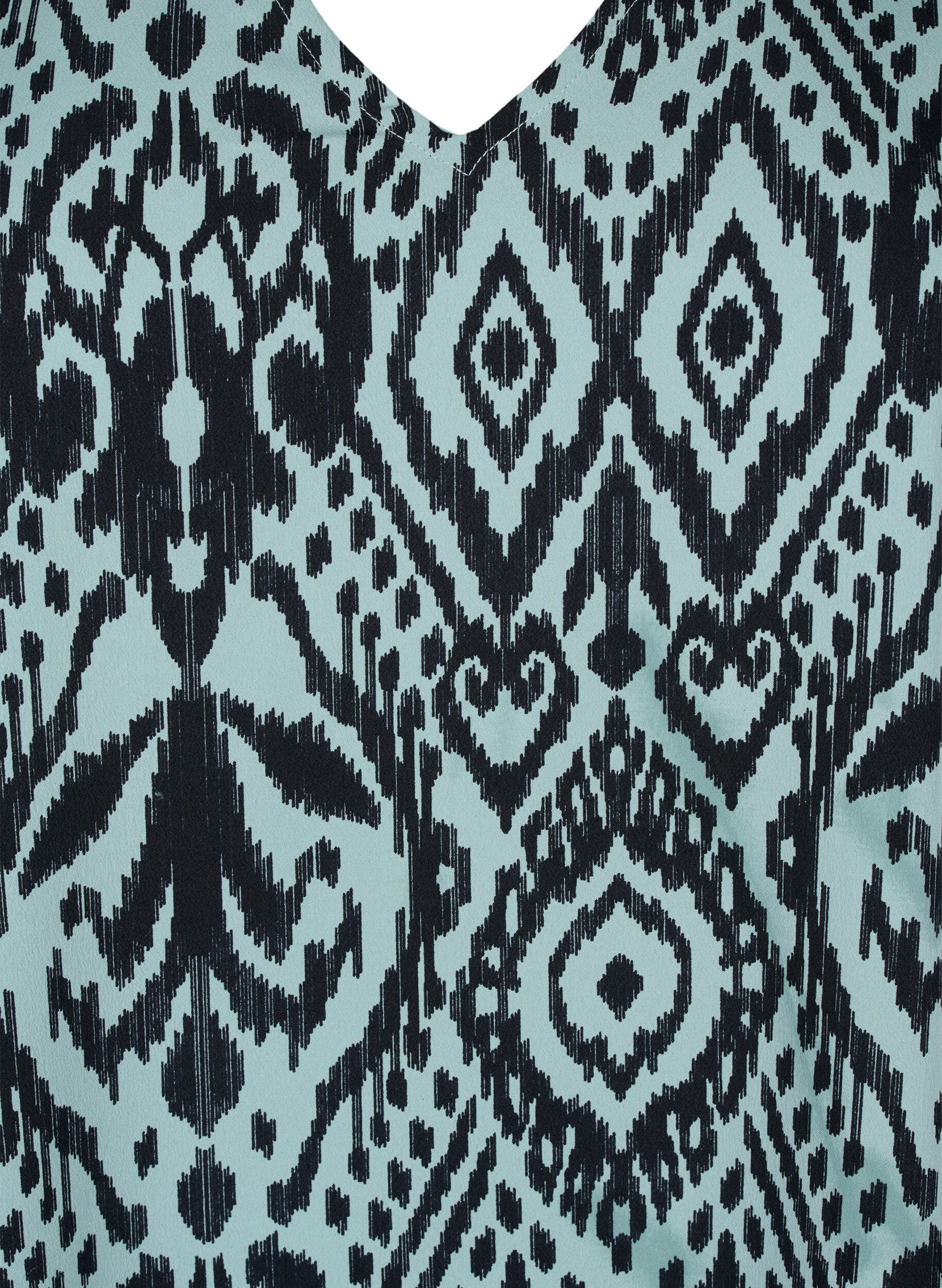 Zizzifashion FLASH - Tunic with v neck and print, Green Bay Ethnic, Packshot image number 2