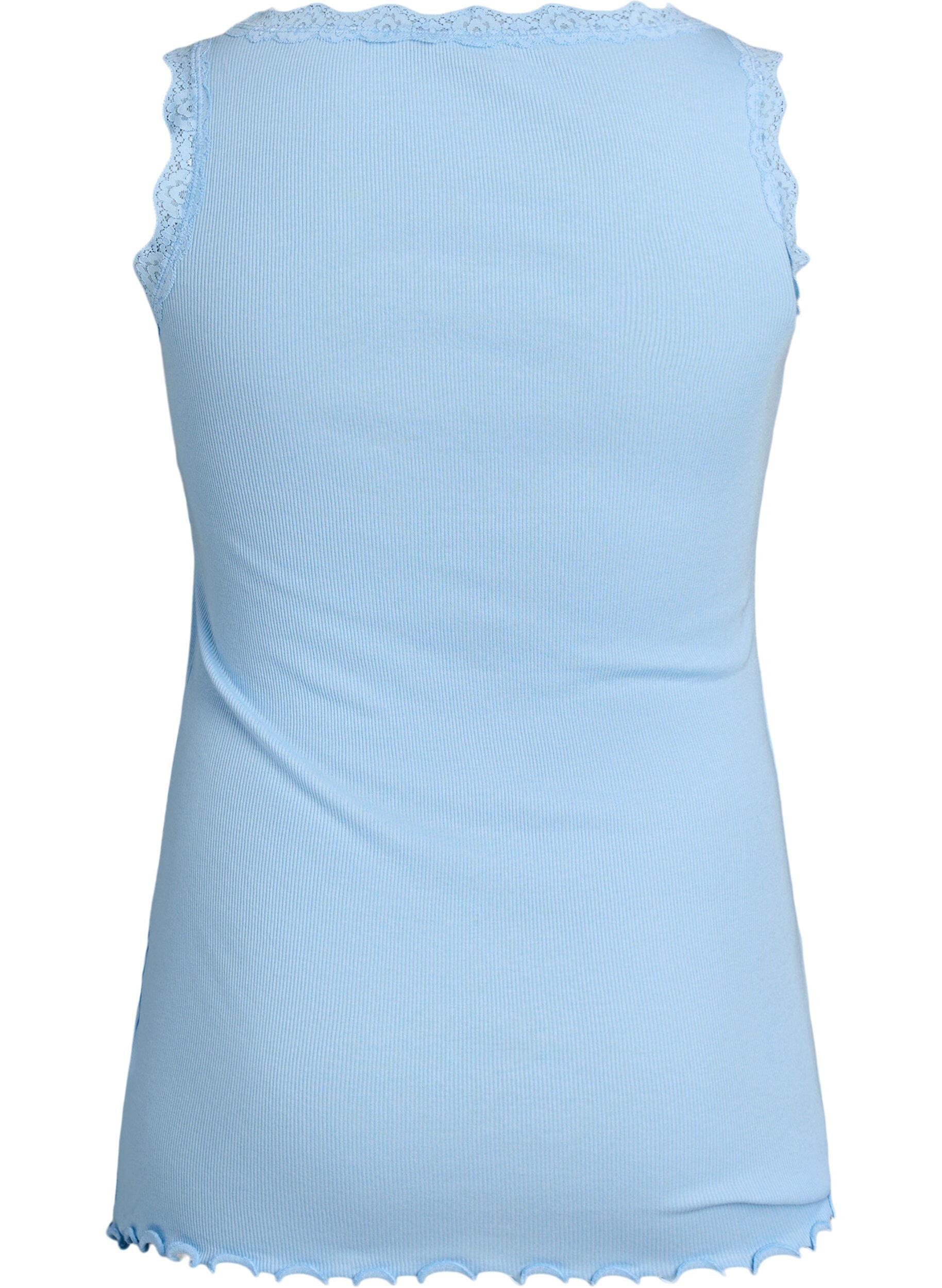 ZizzifashionTop with lace trim, Light Blue, Packshot image number 1