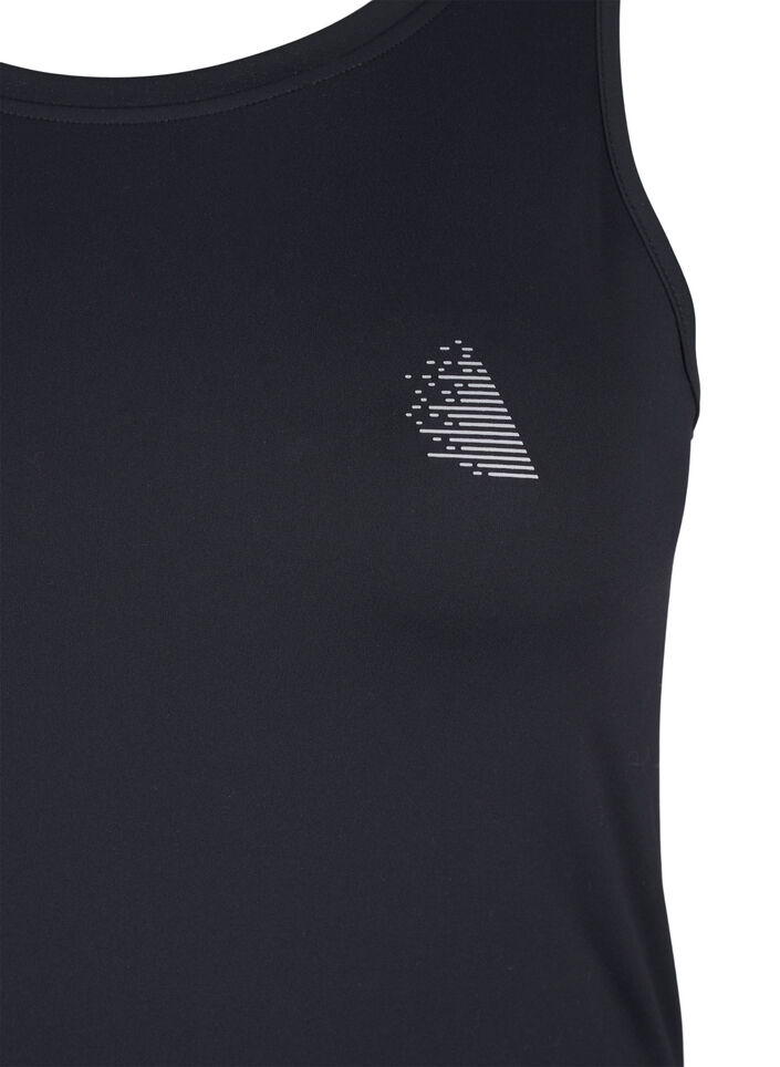 Tight-fitting training top with inner silicone edge, Black, Packshot image number 2