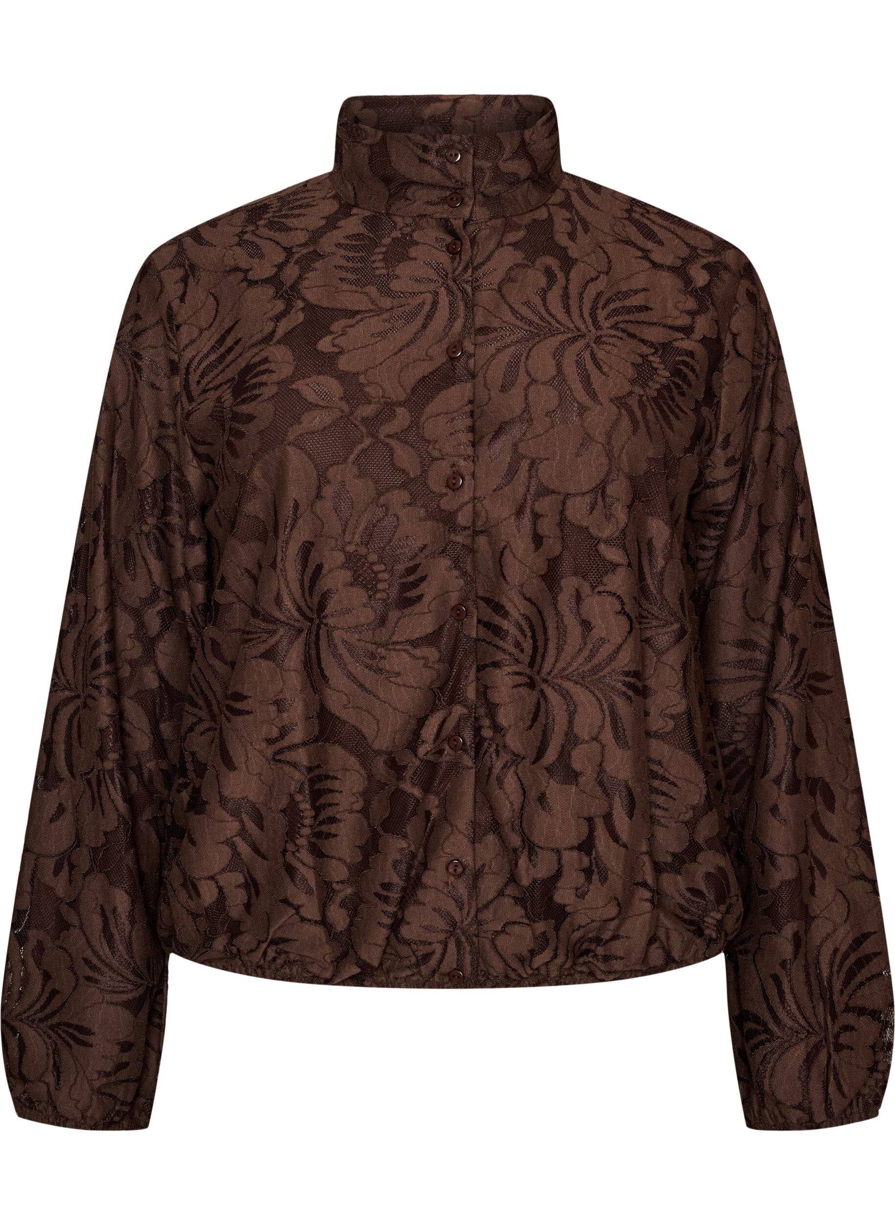 Bomber jacket with floral jacquard