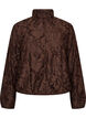 Bomber jacket with floral jacquard, Brown, Packshot image number 0