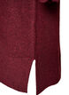Short knitted dress with wavy hem and slits, Red, Packshot image number 3