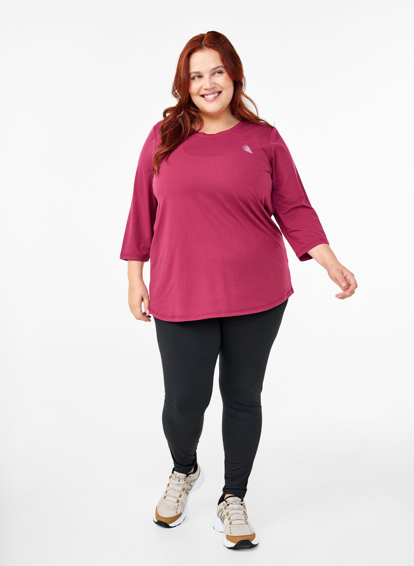 Training blouse with 3/4 sleeves, Red, Model image number 1