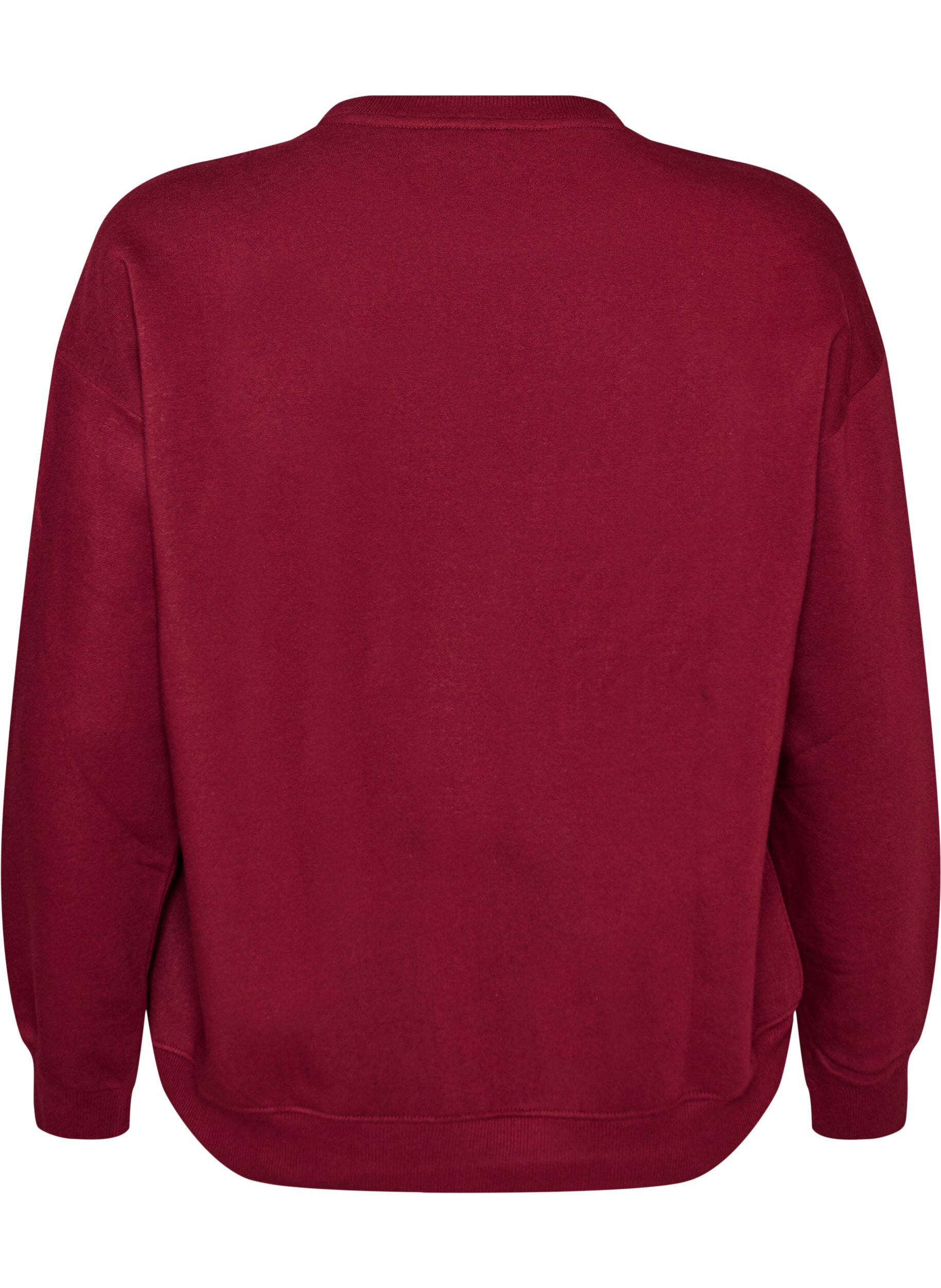 ZizzifashionSweatshirt with text print, Red, Packshot image number 1
