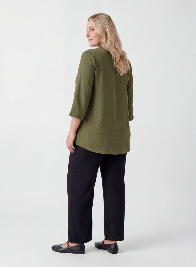 Tunic with 3/4 sleeves, Green, Model image number 2