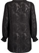 Tunic with a paisley texture and long sleeves, Black, Packshot image number 1