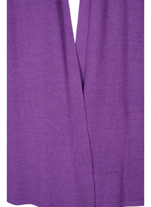Knitted cardigan with vent and rib, Purple Magic Mel., Packshot image number 2
