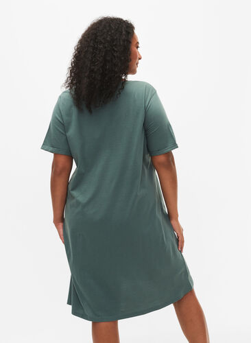 Short-sleeved nightgown in organic cotton, Balsam W. Enjoy, Model image number 1