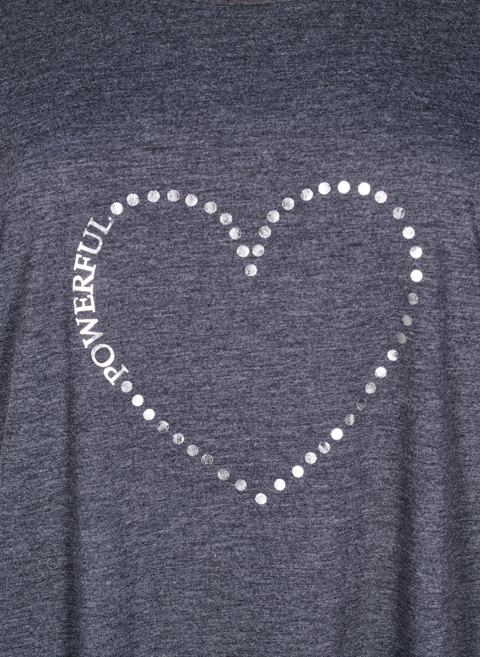 Zizzifashion Short sleeve nightgown with text print, , Packshot image number 2