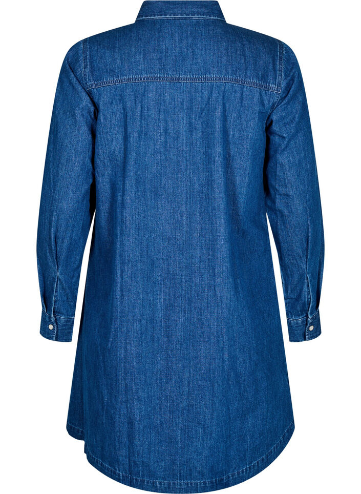 Denim dress with buttons, Blue, Packshot image number 1