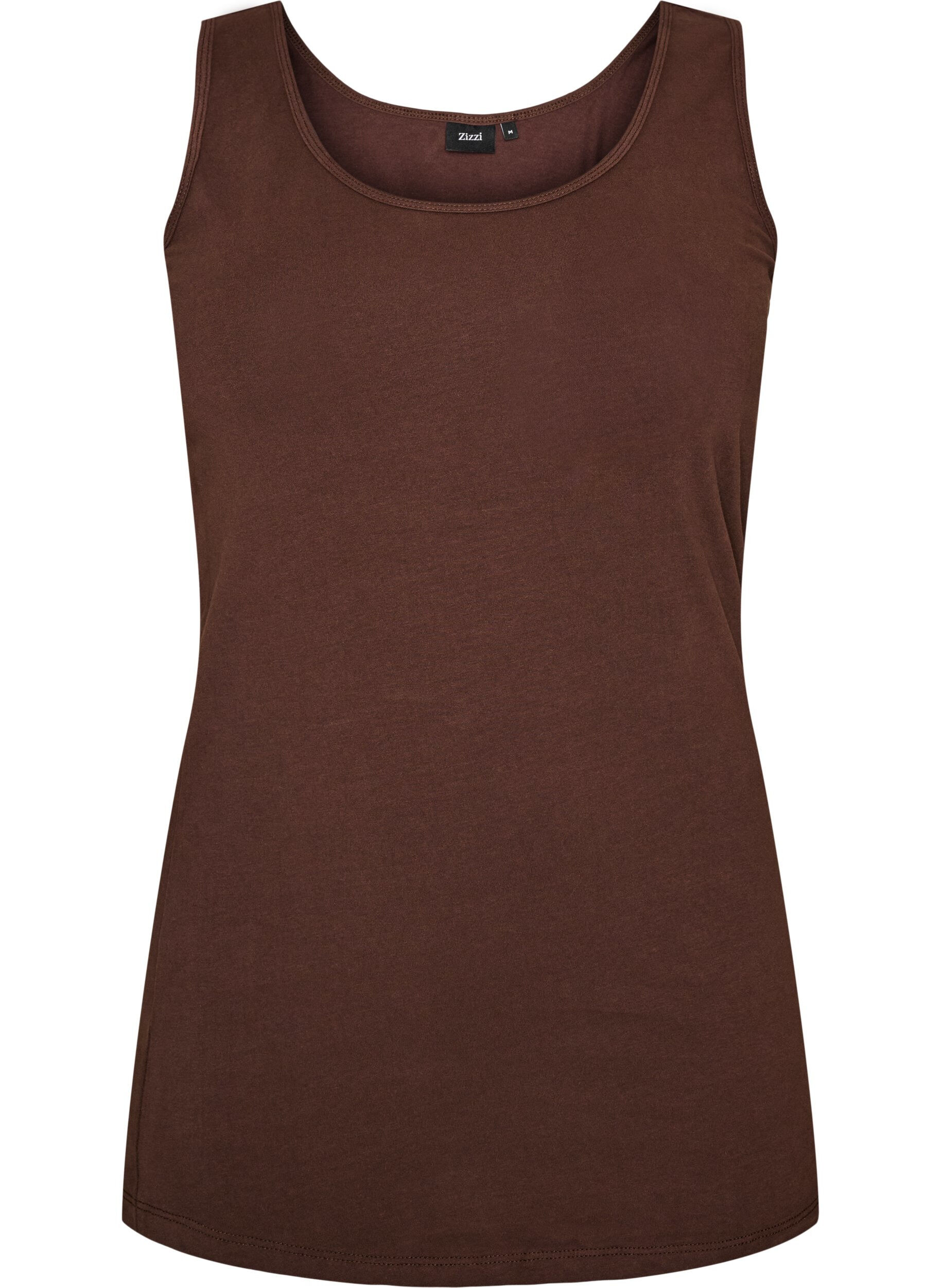 Solid color basic top in cotton