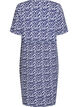 Midi-length jersey dress with tie belt at the waist, Blue, Packshot image number 1