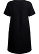 Short-sleeved dress with V-neck, Black, Packshot image number 1