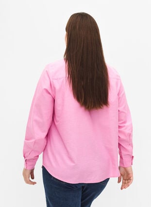 Long-sleeved cotton shirt, Pink Frosting, Model image number 1