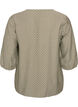 Patterned viscose blouse with 3/4-sleeves, Green, Packshot image number 1