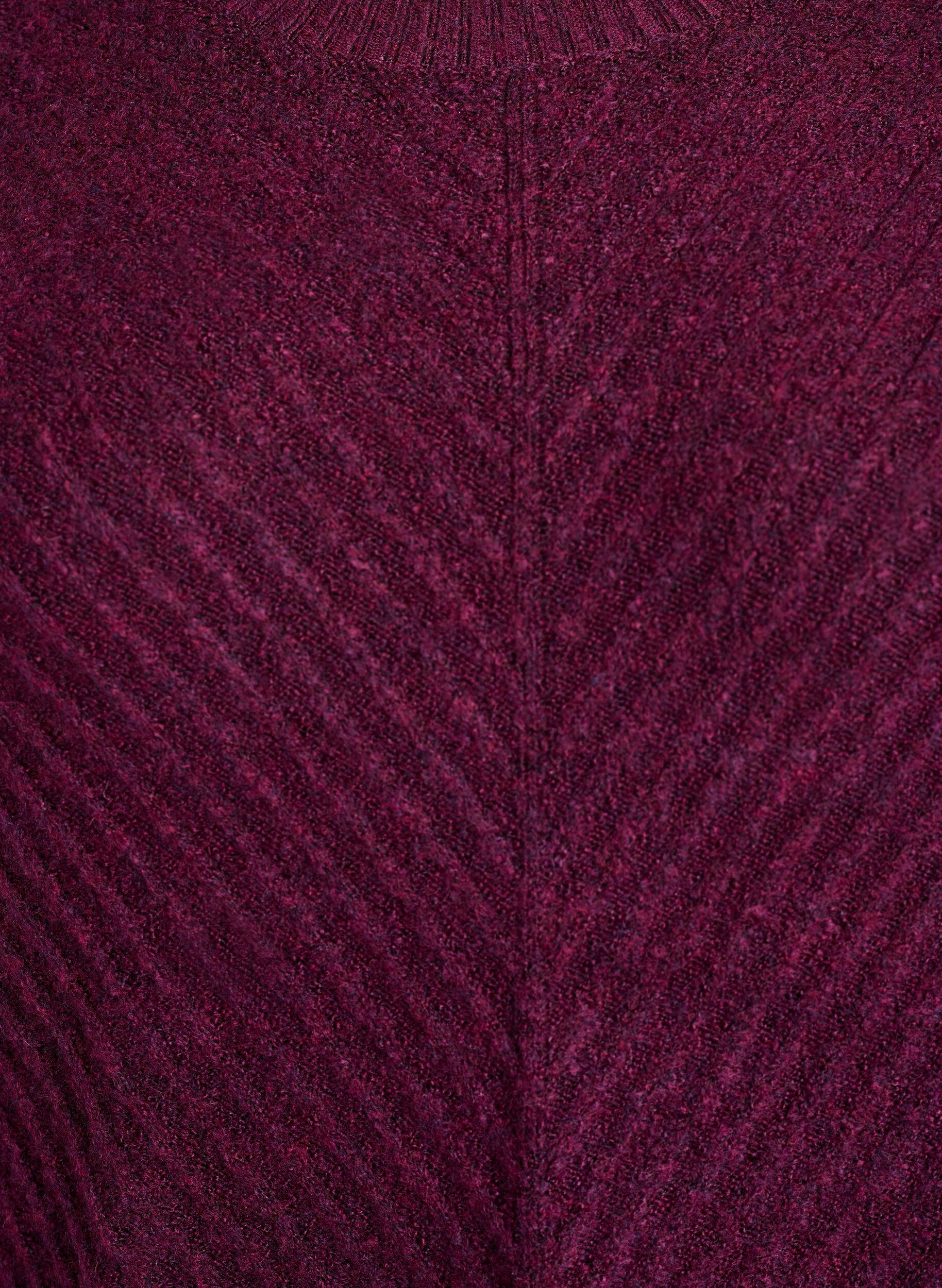 Zizzifashion Short knitted dress with a V-shaped textured pattern, Purple, Packshot image number 2