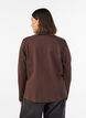 Fitted jersey cardigan with decorative buttons, Brown, Model image number 2