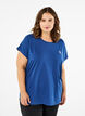 Solid-coloured workout T-shirt, Blue, Model image number 0