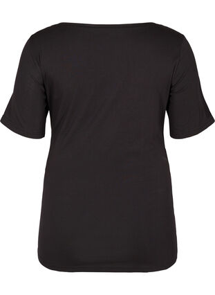 Short-sleeved maternity t-shirt in cotton, Black, Packshot image number 1