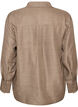 Loose shirt with V-neck, Brown, Packshot image number 1