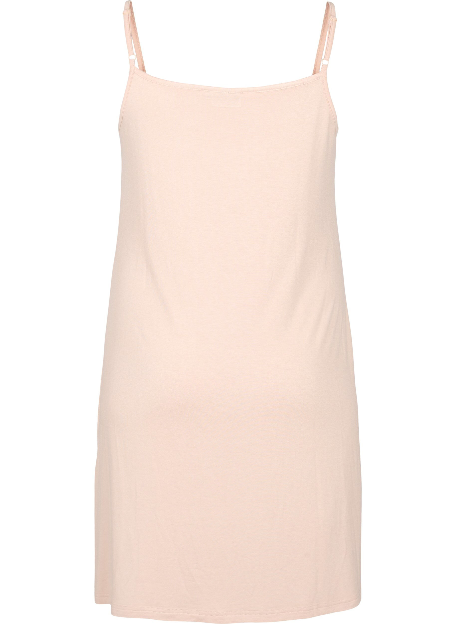 Zizzifashion Plain-coloured slip dress in viscose, Vanilla, Packshot image number 1