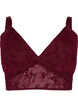 Light padded lace bra, Bordeaux Ass, Packshot image number 0