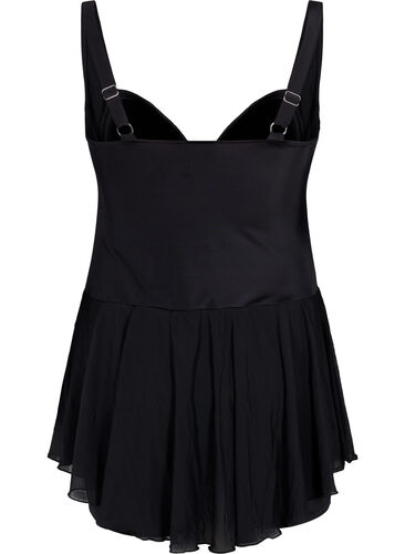 Swim dress with skirt and inner shorts, Black, Packshot image number 1