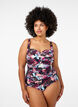 Padded swimsuit with print, Red, Model image number 0