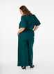 Jumpsuit with belt and short sleeves, Sea Moss Melange, Model image number 1