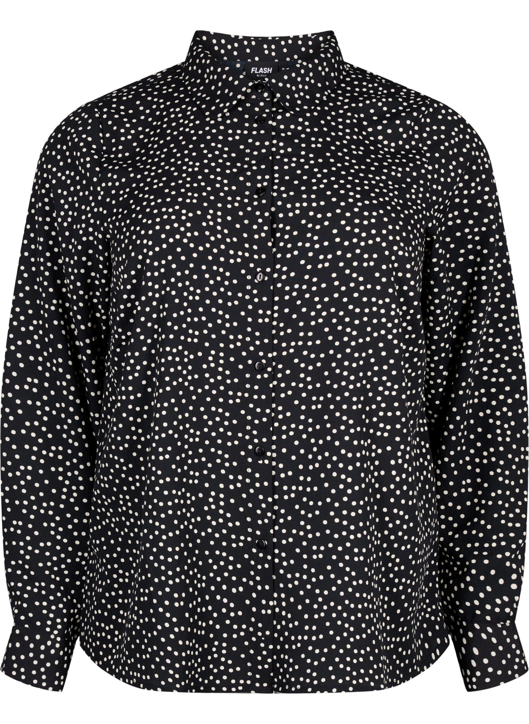 Zizzifashion FLASH - Shirt with dots, Black White Dot, Packshot image number 0