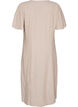 Midi dress in linen and viscose with ruffle sleeves, Beige, Packshot image number 1
