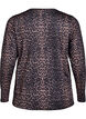 Long-sleeved workout top with leopard print, Brown, Packshot image number 1