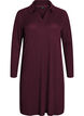 Dress with cable structure and v-neck, Dark Bordeaux, Packshot image number 0