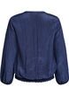 Blouse with V-neck and crinkled texture, Blue, Packshot image number 1