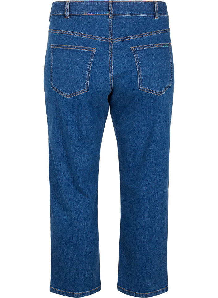 Cropped Vera jeans with straight fit, Blue Denim, Packshot image number 1