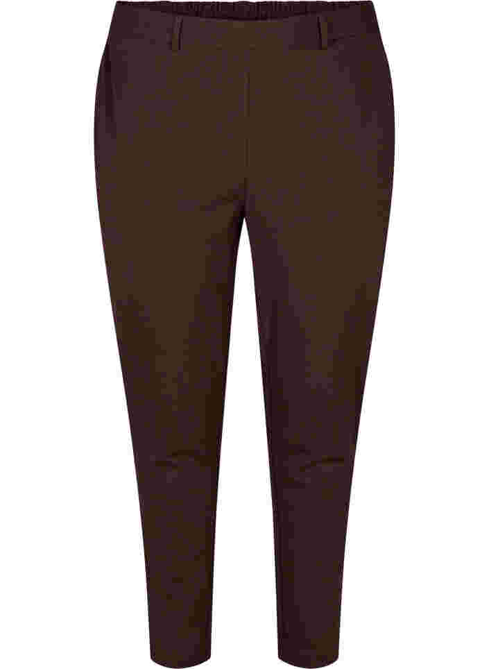Cropped trousers with pockets, Coffee Bean, Packshot image number 0