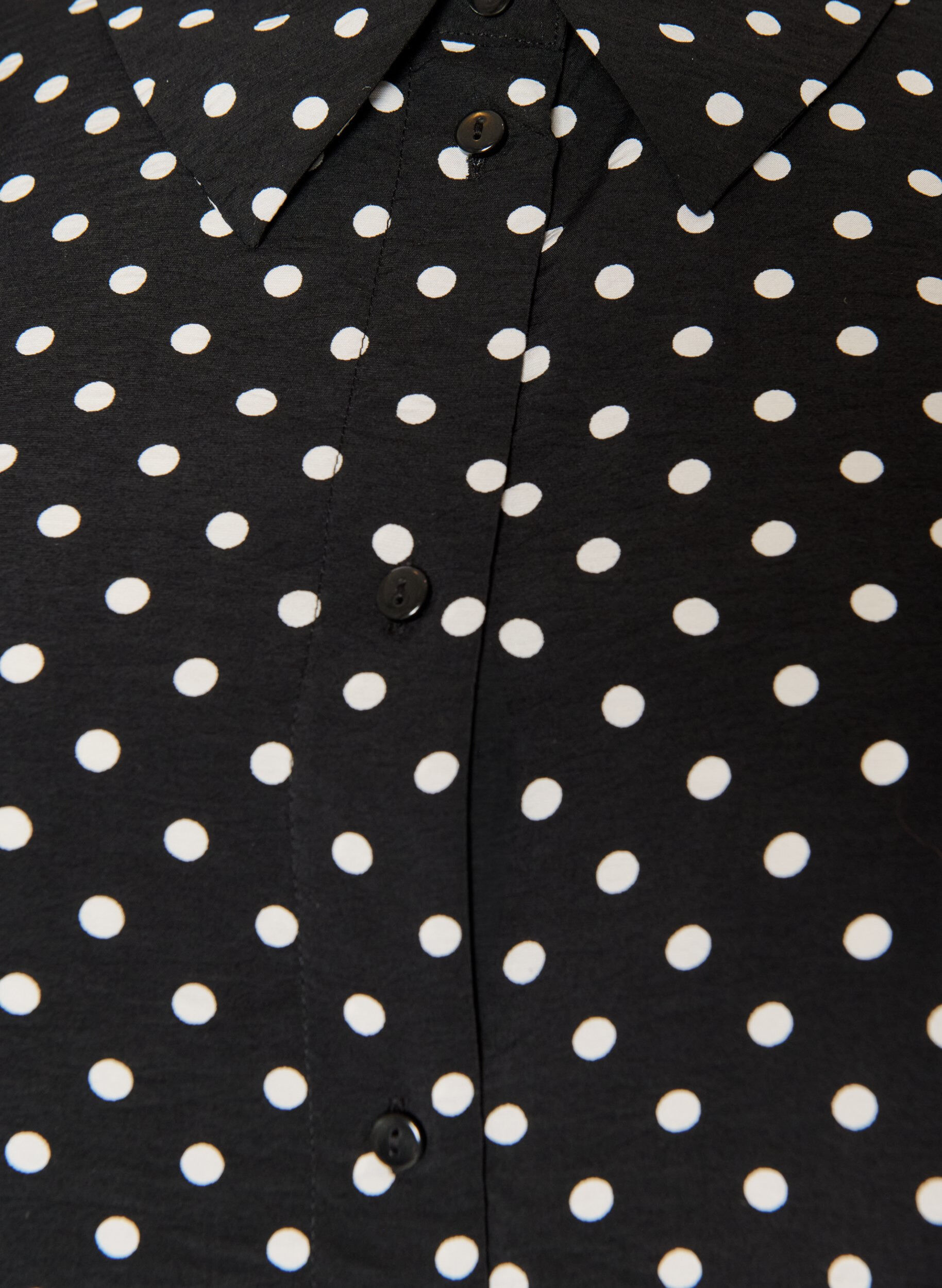 ZizzifashionShirt with dotted pattern and 3/4 sleeves, Black, Packshot image number 2