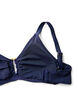 Textured bikini top with gold detail, Blue, Packshot image number 3