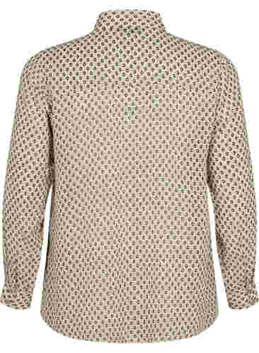 FLASH - Long sleeve shirt with floral print, Off White Dot , Packshot image number 1