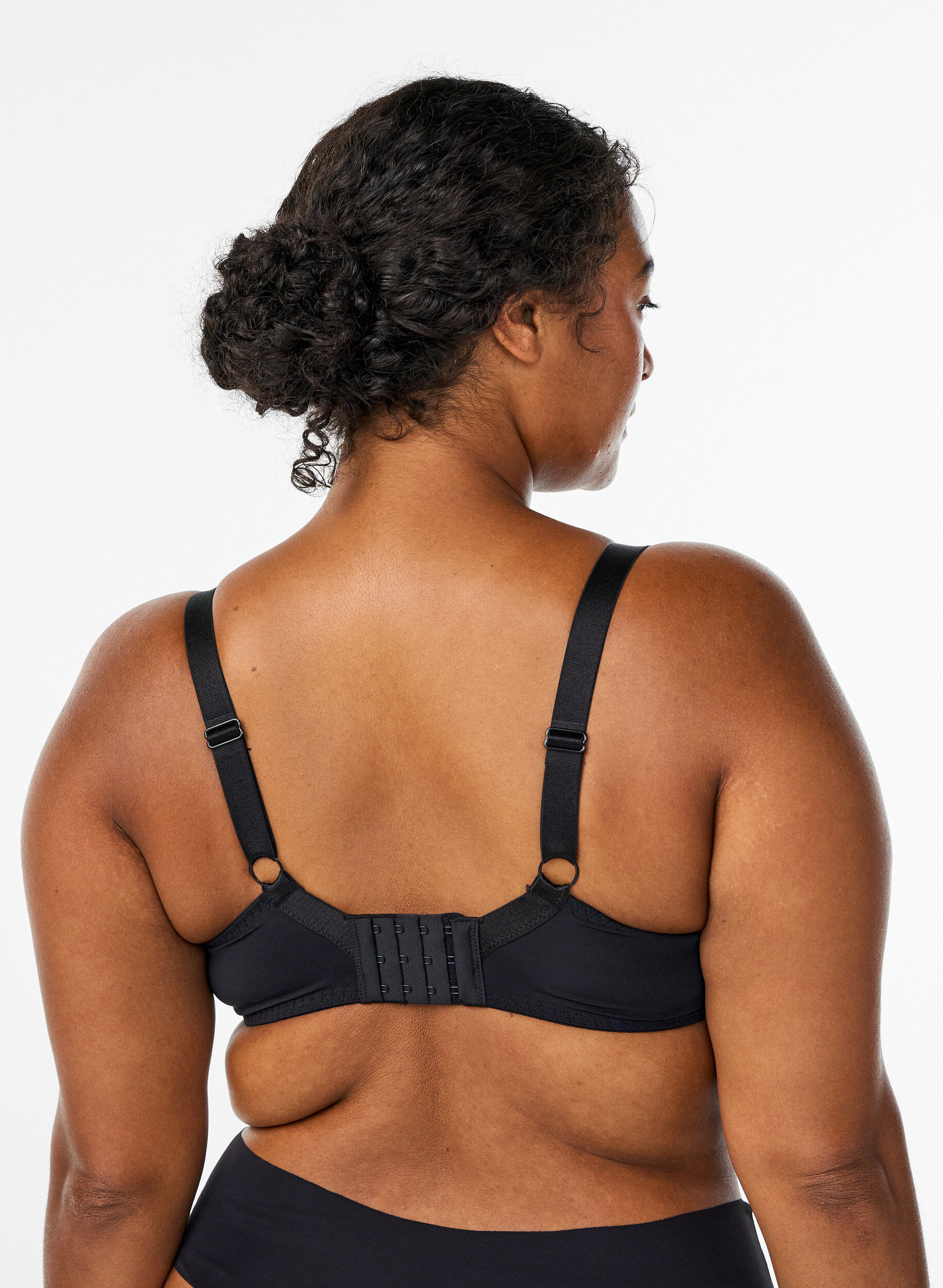 ZizzifashionPadded lace bra with underwire, Black, Model image number 2