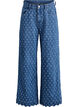 Myra jeans with wide fit and distressed pattern, Blue, Packshot image number 0