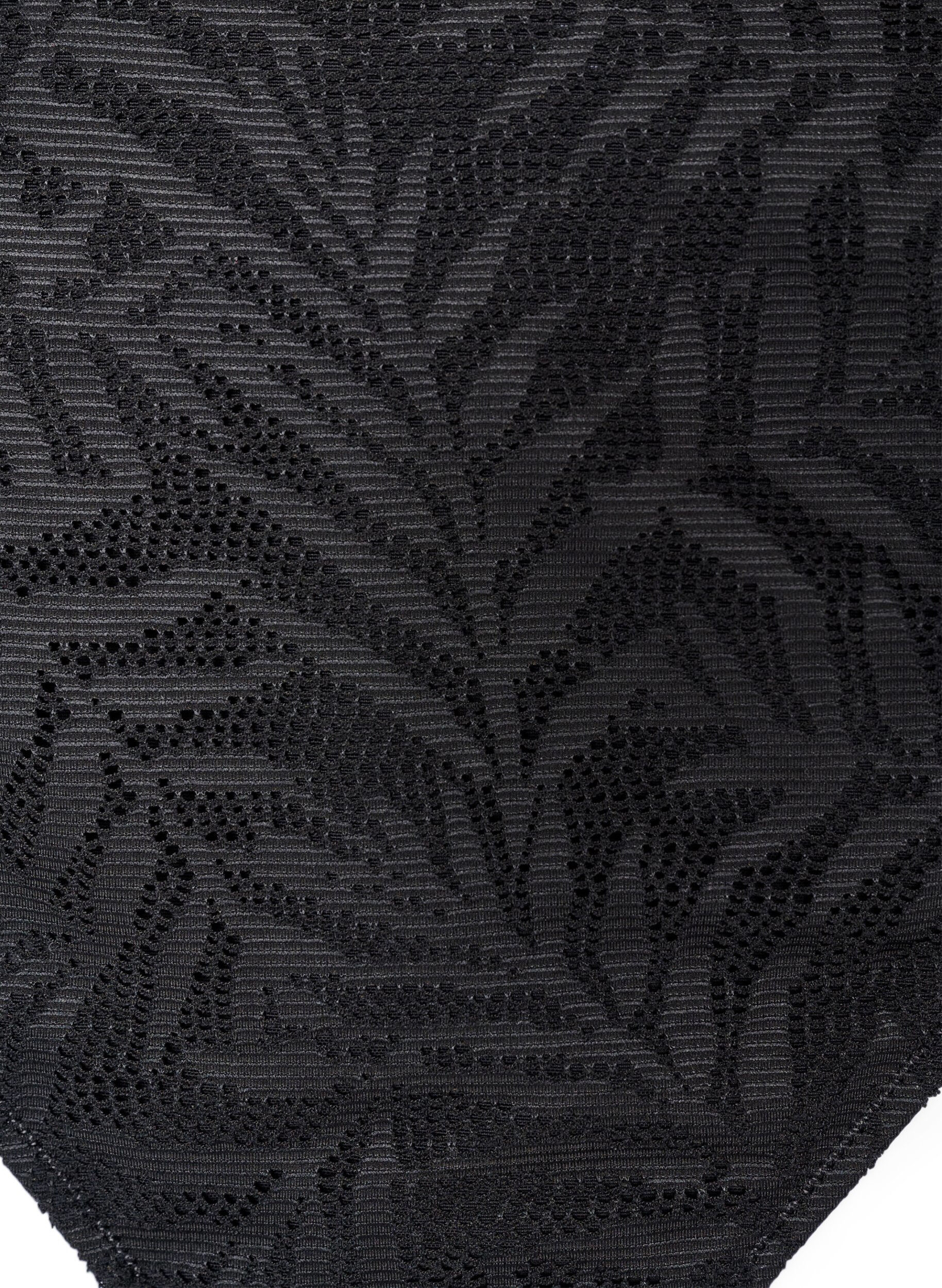 ZizzifashionBrazilian bikini briefs in structured mesh, Black, Packshot image number 2