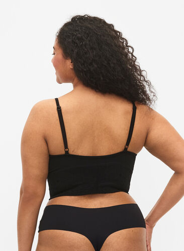 Seamless bra top, Black, Model image number 1